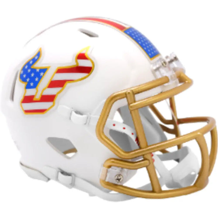 South Florida Bulls NCAA Mini Speed Football Helmet Stars & Stripes - NCAA Helmets