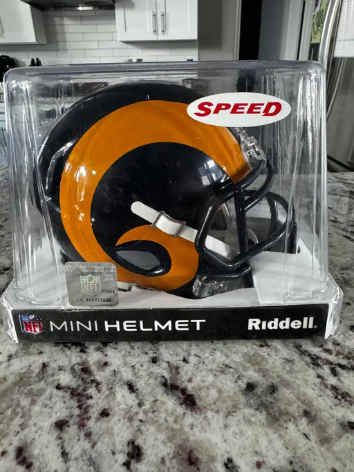 St Louis Rams 1981 to 1999 Riddell Mini Speed Throwback Helmet - NFL Sports Collectibles