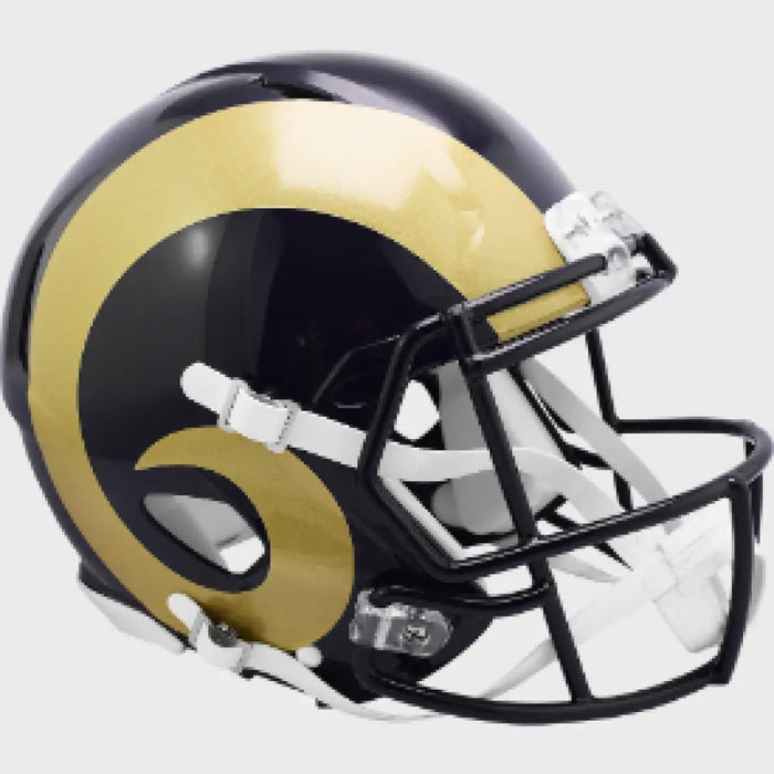 St. Louis Rams Full Size Authentic 2000 to 2016 Speed Throwback Football Helmet - NFL Sports Collectibles