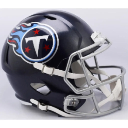 Tennessee Titans Full Size Speed Replica Football Helmet Satin Navy Metallic - NFL Sports Collectibles