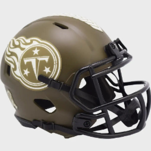 Tennessee Titans SALUTE TO SERVICE Mini Speed Football Helmet - NFL Helmets