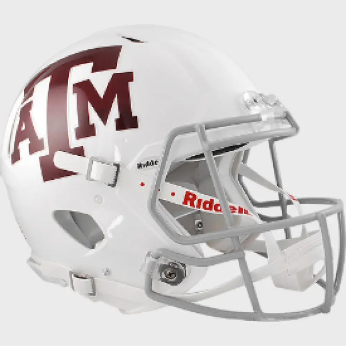 Texas A&M Aggies Full Size Authentic Speed Football Helmet White- NCAA Helmets