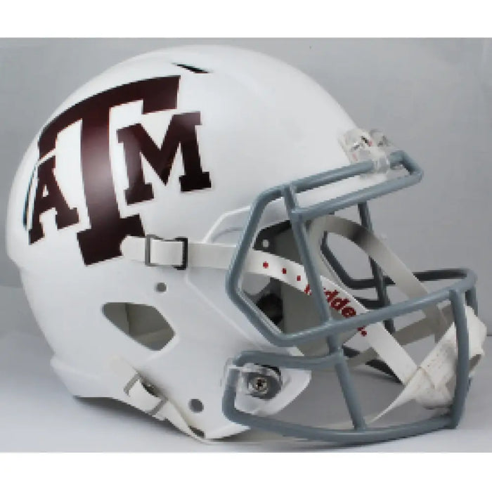 Texas A&M Aggies Full Size Speed Replica Football Helmet White - NCAA Helmets