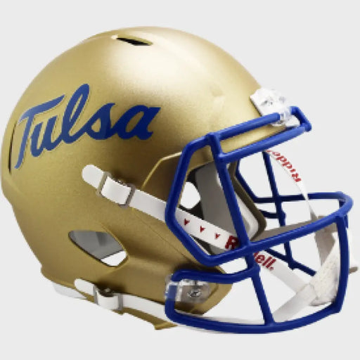 Tulsa Golden Hurricane Full Size Speed Replica Football Helmet Script- NCAA Helmets
