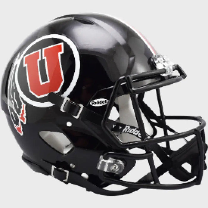 authentic ncaa football helmets Utah Utes Black Authentic Speed