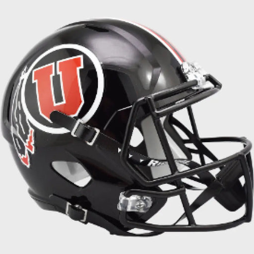 Utah Utes Full Size Speed Replica Football Helmet Black- NCAA Helmets