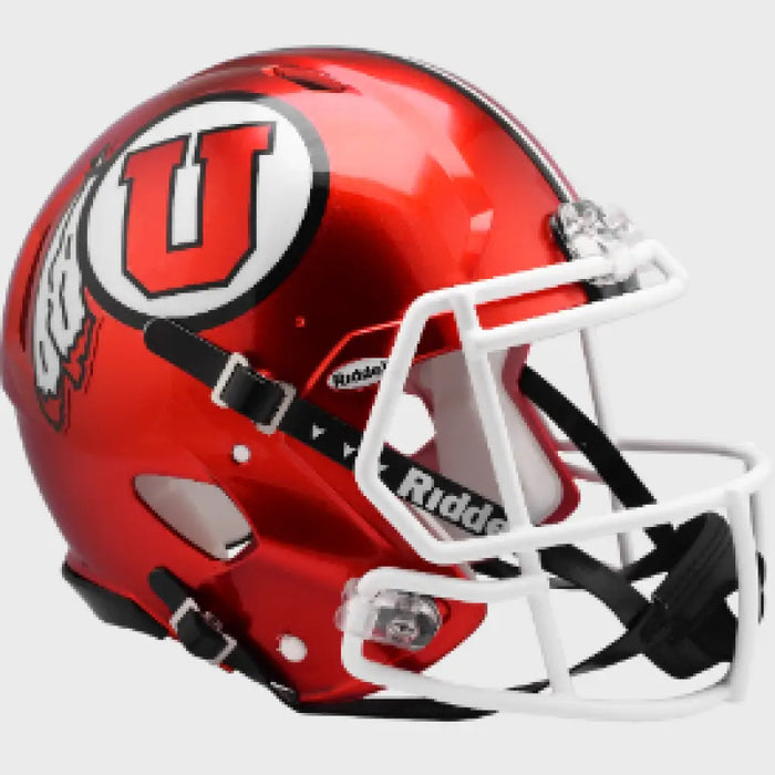 Utah Utes Full Size Speed Replica Football Helmet Radiant Red - NCAA Helmets