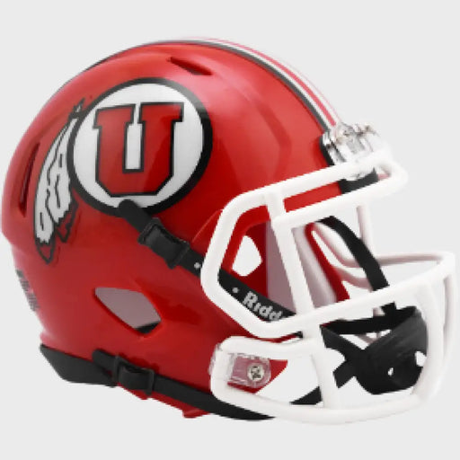 Utah Utes NCAA Mini Speed Football Helmet Radiant Red - NCAA Helmets