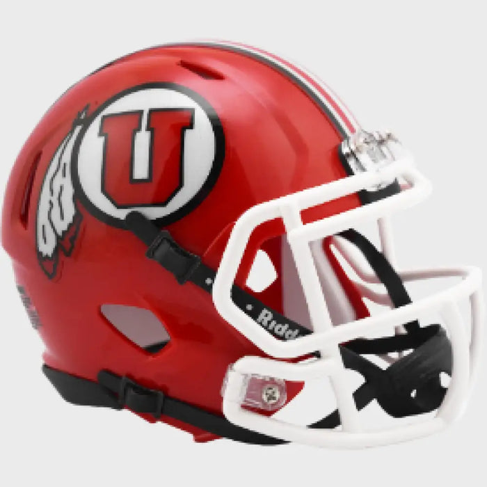 Utah Utes NCAA Mini Speed Football Helmet Radiant Red - NCAA Helmets
