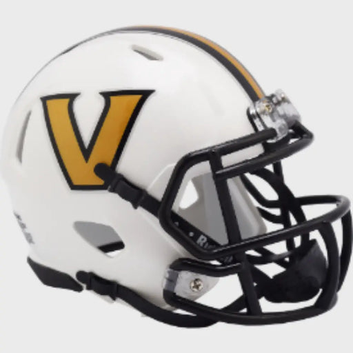 Vanderbilt Commodores White Mini Speed Football Helmet- NCAA Helmets