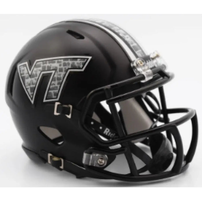 Virginia Tech Hokies NCAA Mini Speed Football Helmet Matte Black - NCAA Helmets