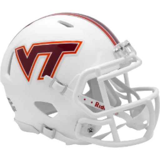 Virginia Tech Hokies NCAA Mini Speed Football Helmet Matte White - NCAA Helmets