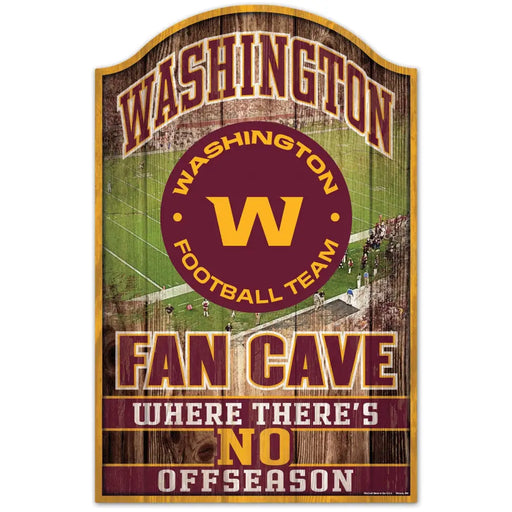 Washington Football Team Fan Cave 11’’ x 17’’ Wood Sign Signs/Plaques - Fan Cave