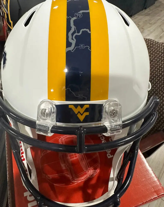 West Virginia Mountaineers Full Size Speed Replica Football Helmet Backyard Brawl- NCAA Helmets