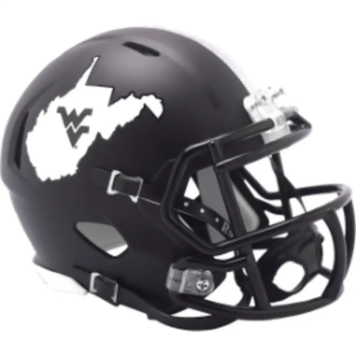 West Virginia Mountaineers NCAA Mini Speed Football Helmet Coal Rush-NCAA Helmets