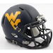 West Virginia Mountaineers NCAA Mini Speed Football Helmet Satin Navy Helmets