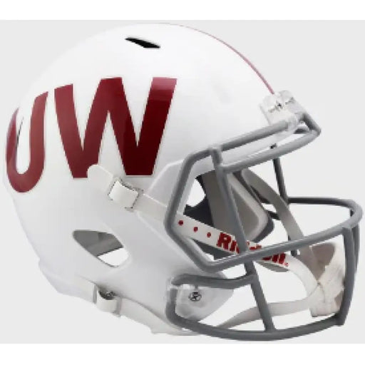Wisconsin Badgers Full Size Speed Replica Football Helmet UW Throwback - NCAA Helmets