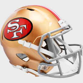San Francisco 49ers Full Size 1964 to 1995 Speed Replica Throwback Football Helmet- NFL