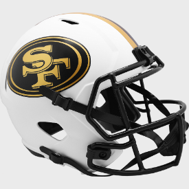 San Francisco 49ers Full Size Speed Replica Football Helmet LUNAR - NFL