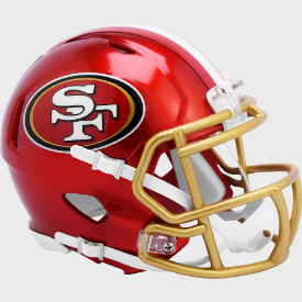 San Francisco 49ers NFL Mini Speed Football Helmet FLASH