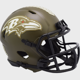 Baltimore Ravens SALUTE TO SERVICE NFL Mini Speed Football Helmet
