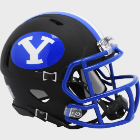 Brigham Young Cougars (BYU) NCAA Mini Speed Football Helmet Matte Black - NCAA