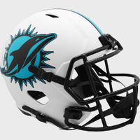 Miami Dolphins Full Size Speed Replica Football Helmet LUNAR - NFL