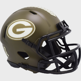 Green Bay Packers SALUTE TO SERVICE NFL Mini Speed Football Helmet