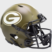 Green Bay Packers SALUTE TO SERVICE Full Size Authentic Speed Football Helmet - NFL