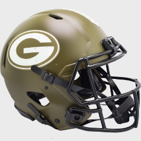 Green Bay Packers SALUTE TO SERVICE Full Size Authentic Speed Football Helmet - NFL