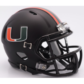 Miami Hurricanes Mini Speed Football Helmet - NCAA