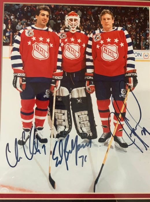 Chris Chelios, Ed Belfour, Jeremy Roenick All Stars  Autographed, Signed 8x10 Photo Framed