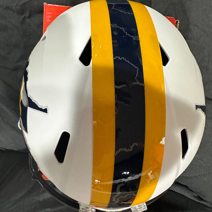 West Virginia Mountaineers Full Size Speed Replica Football Helmet Backyard Brawl- NCAA