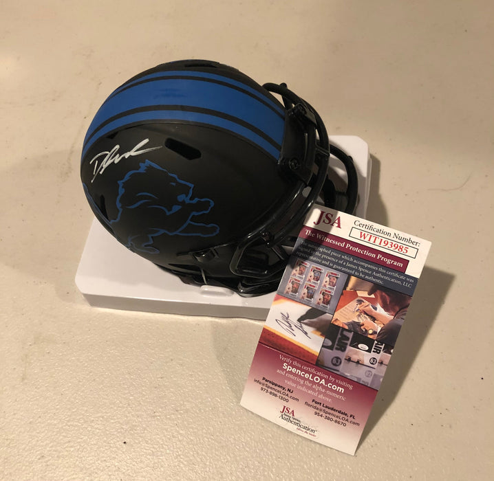 D'Andre Swift Signed Eclipse Alternate Speed NFL Mini Helmet w/JSA COA