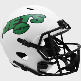 New York Jets Full Size Speed Replica Football Helmet LUNAR - NFL