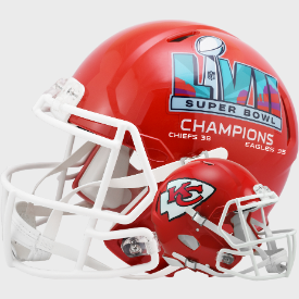 Kansas City Chiefs Full Size Authentic Speed Football Helmet SUPER BOWL 57 CHAMPIONS - NFL