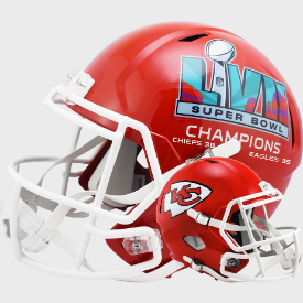 Kansas City Chiefs Full Size Speed Replica Football Helmet SUPER BOWL 57 CHAMPIONS - NFL