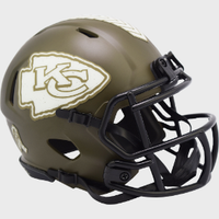 Kansas City Chiefs SALUTE TO SERVICE Mini Speed Football Helmet - NFL