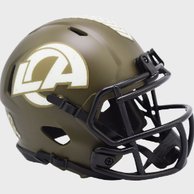 Los Angeles Rams SALUTE TO SERVICE NFL Mini Speed Football Helmet