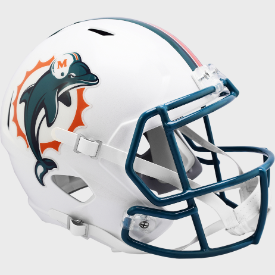 Miami Dolphins Full Size 1996 to 2012 Speed Replica Throwback Helmet - NFL
