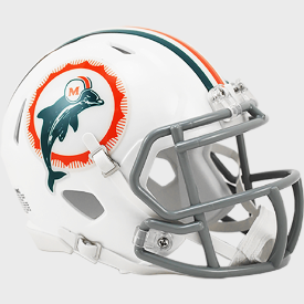 Miami Dolphins NFL Mini Speed Football Helmet Tribute