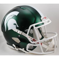 Michigan State Spartans Full Size Authentic Speed Football Helmet Satin Green-NCAA