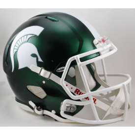 Michigan State Spartans Full Size Authentic Speed Football Helmet Satin Green-NCAA