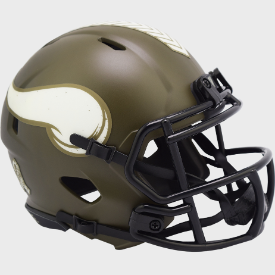 Minnesota Vikings SALUTE TO SERVICE NFL Mini Speed Football Helmet