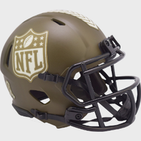 NFL Shield Logo SALUTE TO SERVICE Mini Speed Football Helmet