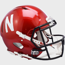 Nebraska Cornhuskers Full Size FLASH Authentic Revolution Speed Football Helmet - NCAA