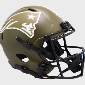 New England Patriots SALUTE TO SERVICE Full Size Speed Replica Football Helmet - NFL