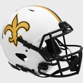 New Orleans Saints Full Size Authentic Speed Football Helmet LUNAR - NFL