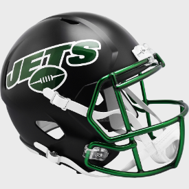 New York Jets Full Size Speed Replica Football Helmet 2022 Alternate On-Field - NFL
