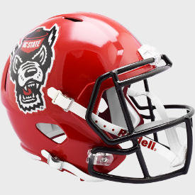 North Carolina State Wolfpack Full Size Speed Replica Football Helmet Red Tuffy- NCAA